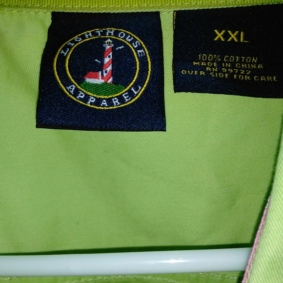 CHARTREUSE GREEN LIGHT HOUSE APPAREL JACKET - Picture 2 of 7